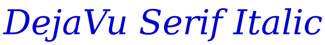DejaVu Serif Italic шрифт